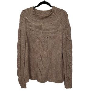 Svee Gold Metallic Chunky Cable Knit Sweater Approx Medium / Large
